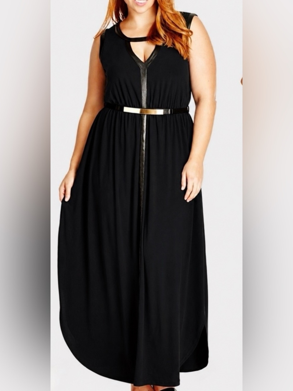 City Chic Grecian Maxi Dress Sz 16/S